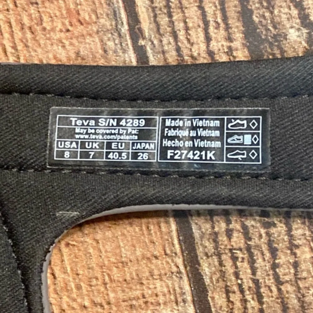 Teva‎ Mens 8 Tanza Active Sport Sandals Black Grey Hiking 4289 F27421K